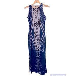 Mossimo Cutaway Shear With Mini Liner Black/Tan Dress in Size M